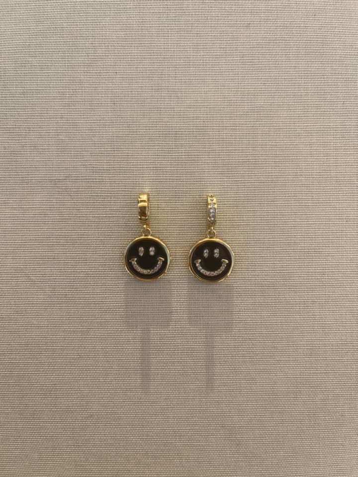 Smiley Charm Schwarz