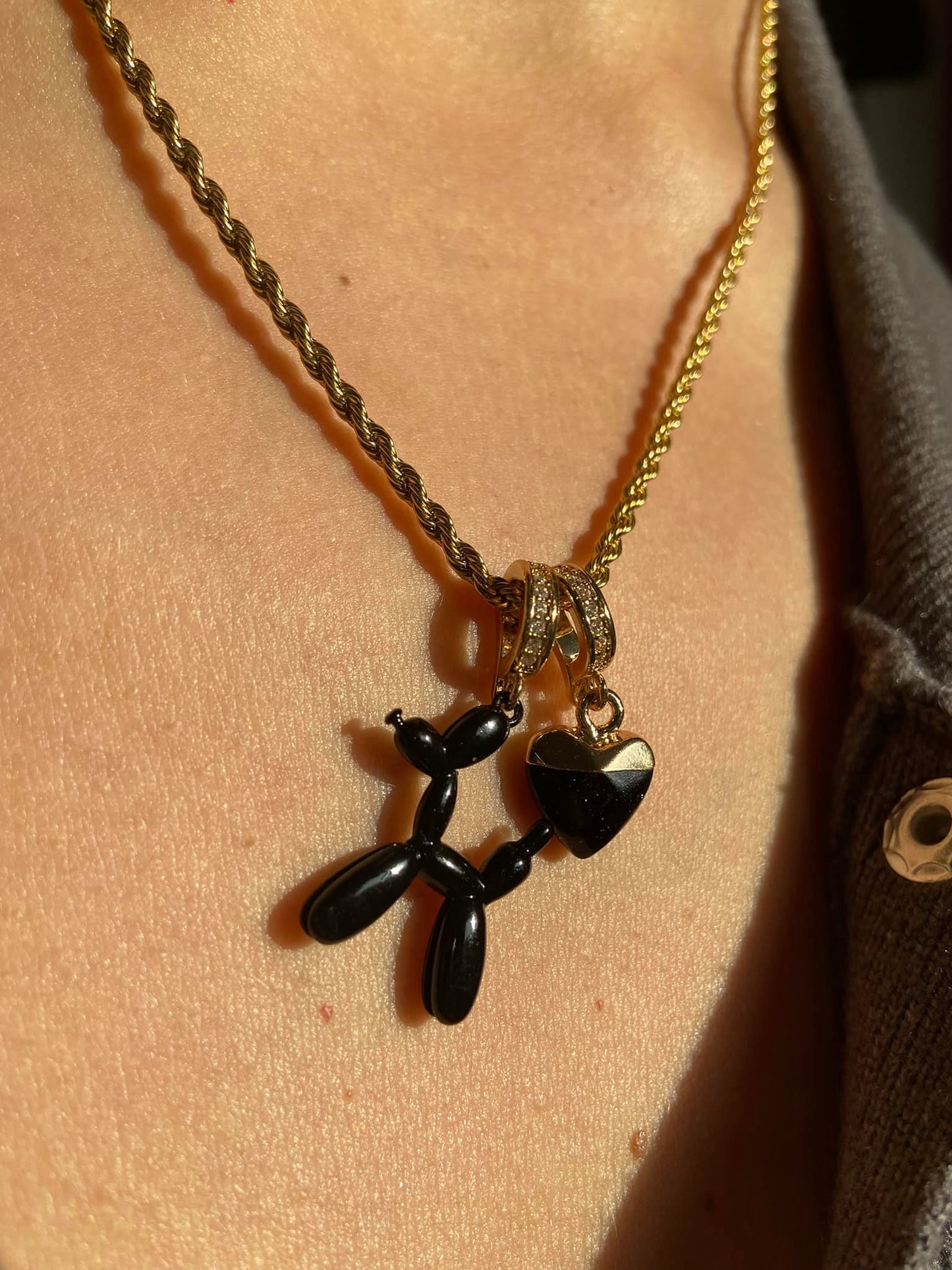 Herz Charm Blaufluss