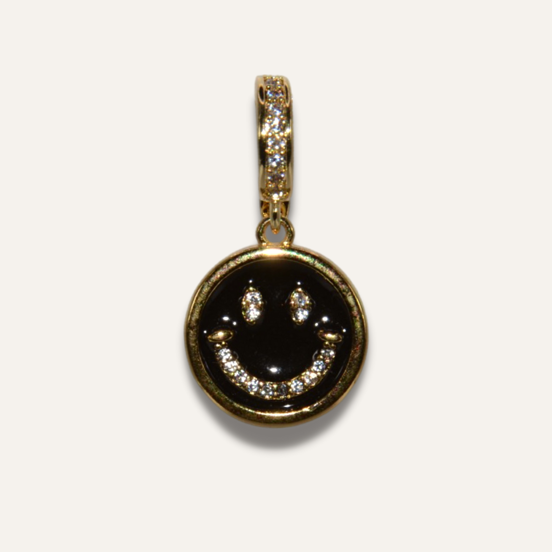 Smiley Charm Schwarz