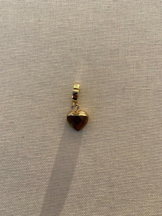 Herz Charm Tiger Eye