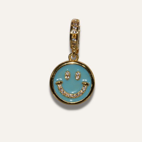 Smiley Charm Hellblau