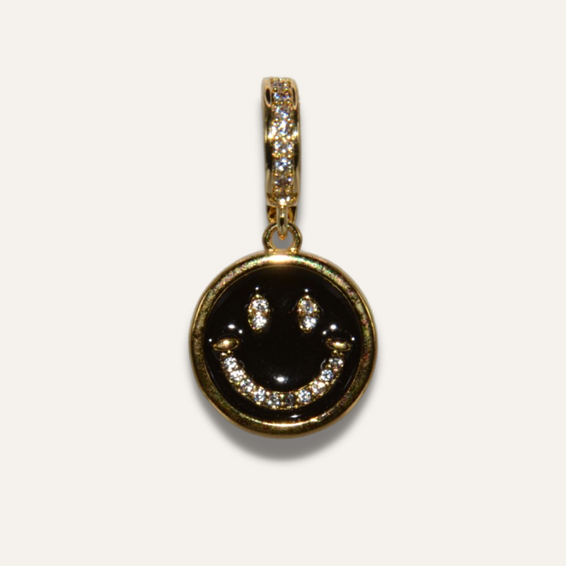 Smiley Charm Schwarz