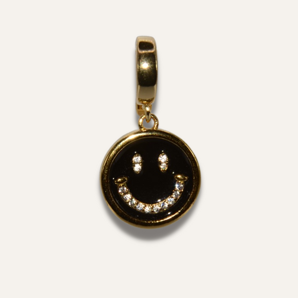 Smiley Charm Schwarz