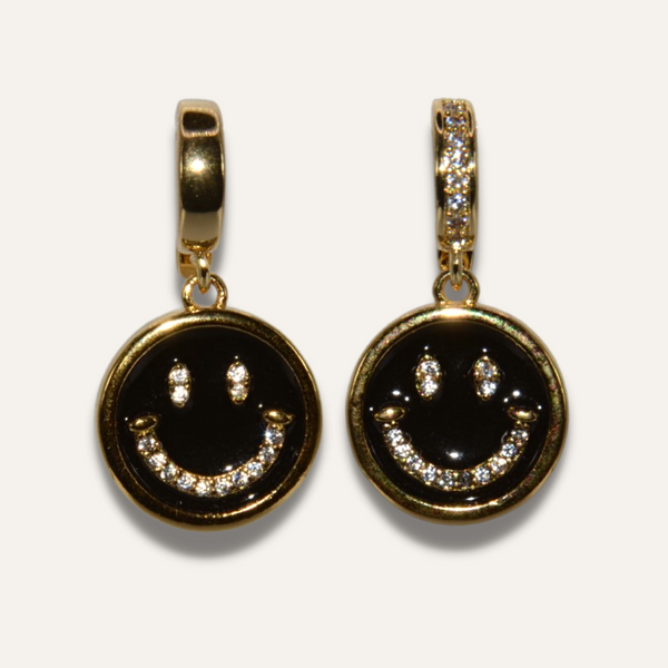 Smiley Charm Schwarz