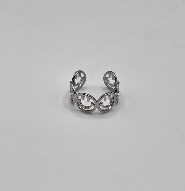 Smiley Ring Silber